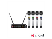 Central de Microfones UHF Sem Fios 4 Canais CHORD Central de Microfones UHF Sem Fios 4 Canais CHORD